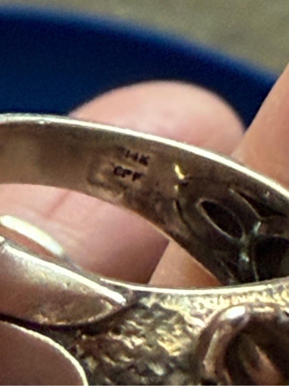 Designer Sterling And 14K Gold Daisy/Sunflower? Ring With Diamond  Chips Ring - Picture 6 of 15
